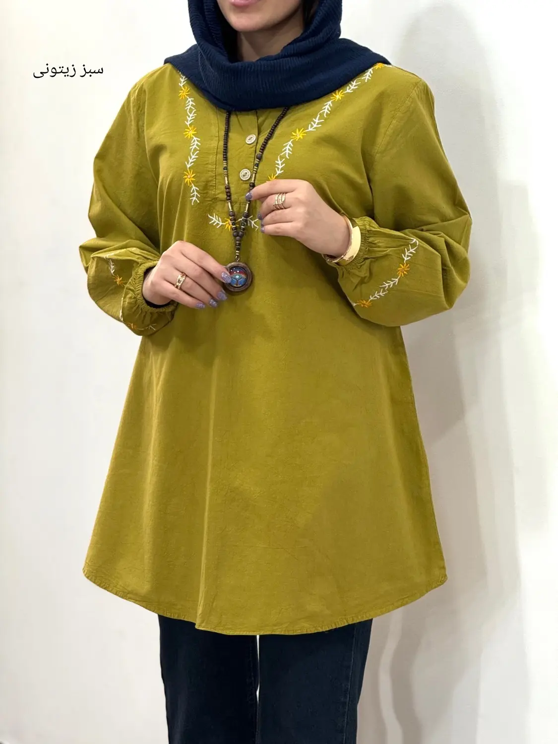 مانتو لینن گلدوزی سرنا